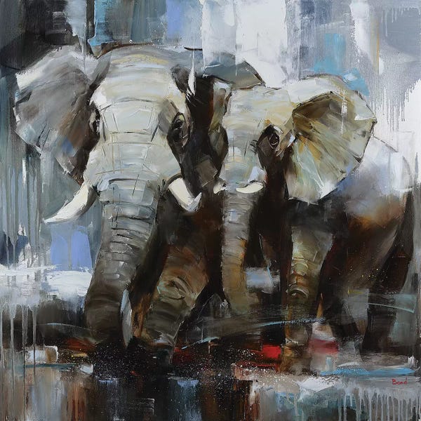 Elephants: After The Rain by Tatyana Yabloed