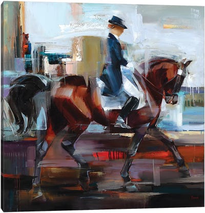 Chasing Stars Canvas Art Print - Equestrian Art