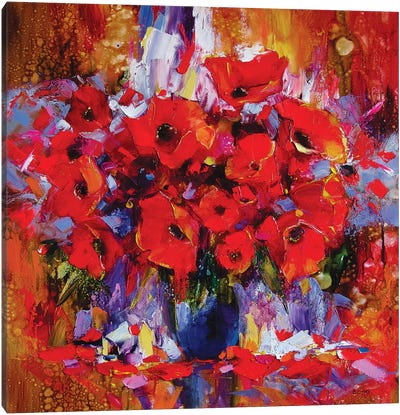 The Free Red Canvas Art Print - Tatyana Yabloed