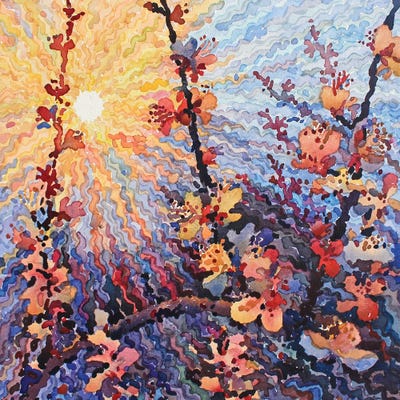 Apricot Blossom by Tanbelia framed wall art