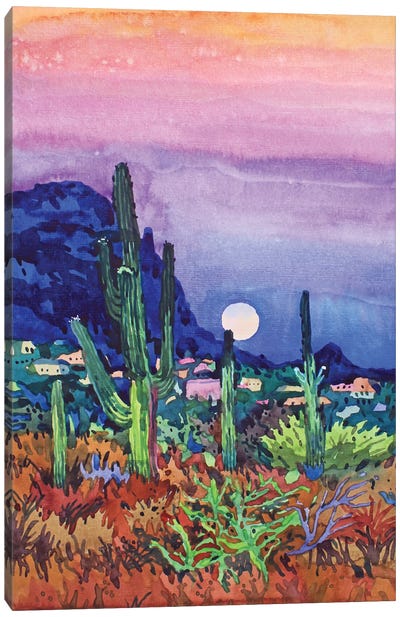 Saguaro Cactus Desertplant Canvas Art Print - Tanbelia