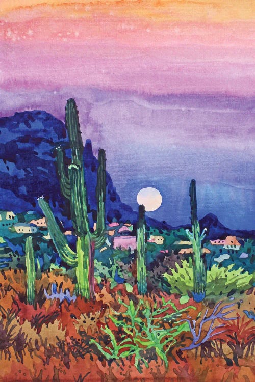Saguaro Cactus Desertplant by Tanbelia wall art