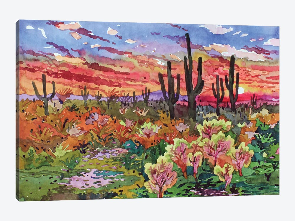 Saguaro National Park by Tanbelia 1-piece Canvas Art Print