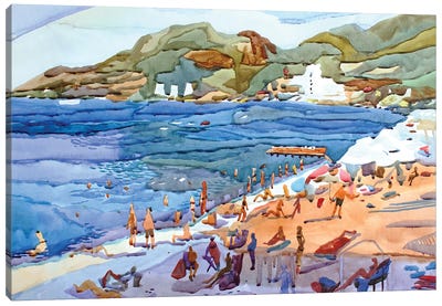 Sea View In Turunch Canvas Art Print - Tanbelia