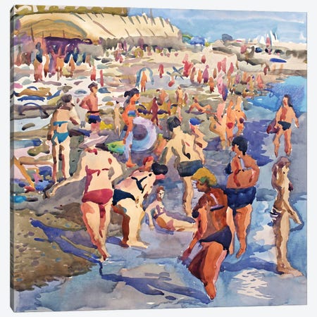 Swimming Season Canvas Print #TBA117} by Tanbelia Canvas Art