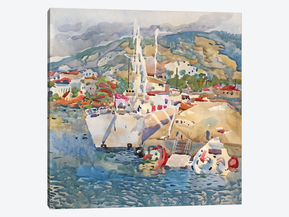 The Harbour In Alanya by Tanbelia 1-piece Art Print