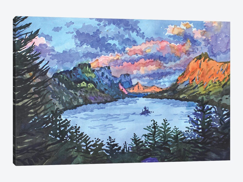 Saint Mary Lake by Tanbelia 1-piece Canvas Artwork