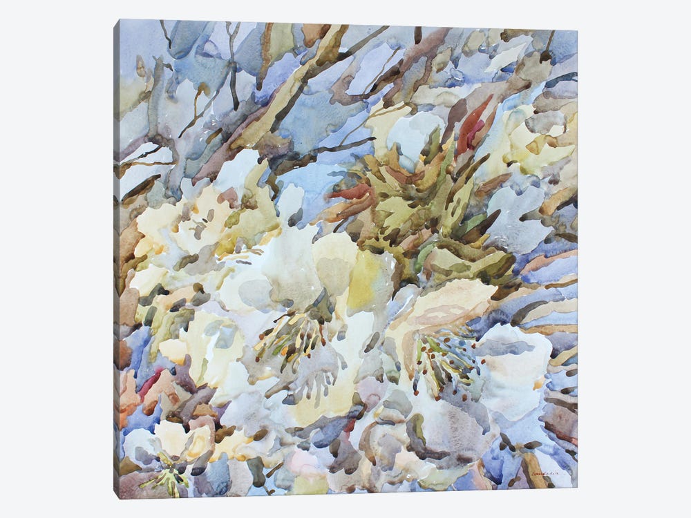Sweet Cherry Blossom by Tanbelia 1-piece Canvas Print