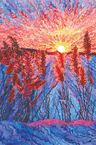 The Winter Field Of Reeds by Tanbelia canvas print