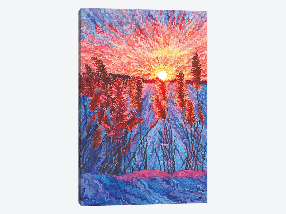 The Winter Field Of Reeds by Tanbelia 1-piece Canvas Art
