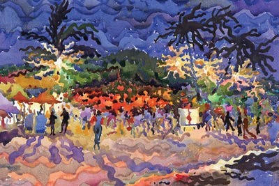 Restaurant On The Mirissa Beach by Tanbelia framed wall art