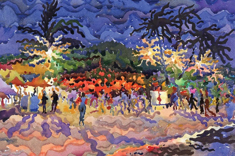 Restaurant On The Mirissa Beach by Tanbelia wall art