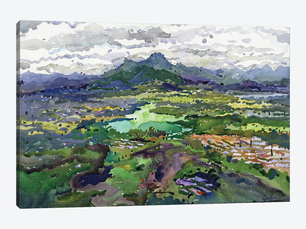 View To Sigiriya Village by Tanbelia 1-piece Art Print
