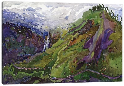 Ravana Waterfall And Ella Rock Canvas Art Print - Tanbelia