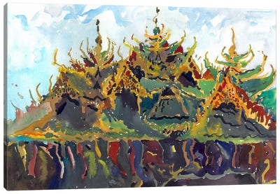 Pavilion Of Enlightened In Ancient City Canvas Art Print - Thailand Art