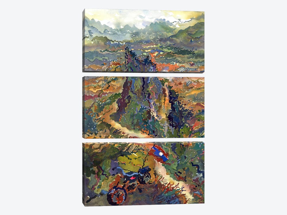 Nam Xay View Point In Laos by Tanbelia 3-piece Canvas Artwork