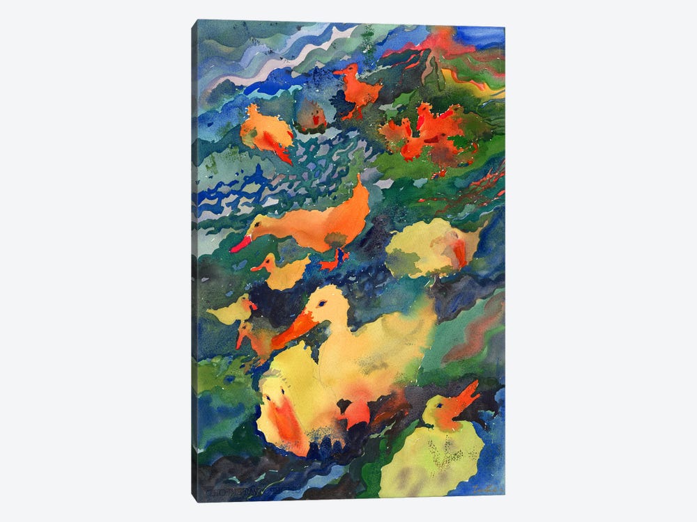 Ducks In Ninh Binh by Tanbelia 1-piece Canvas Artwork