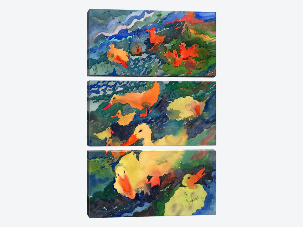Ducks In Ninh Binh by Tanbelia 3-piece Canvas Art