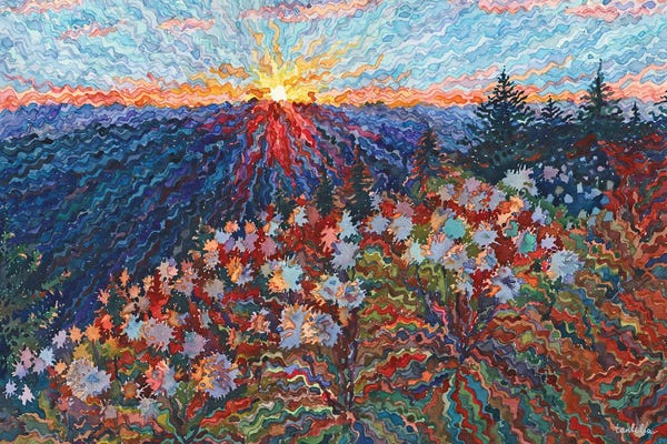 Tanbelia: Glacier National Park And Beargrass Flowers by Tanbelia