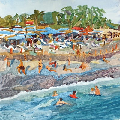 Beach Day by Tanbelia framed wall art