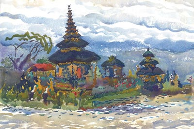 Ulun Danu Beratan Temple by Tanbelia framed wall art