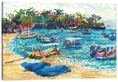 Mushroom Beach In Lembongan Island Canvas Art Print - Tanbelia