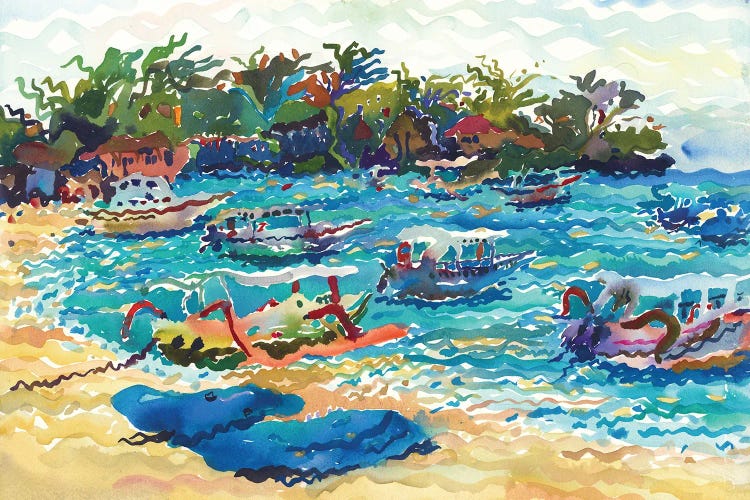 Mushroom Beach In Lembongan Island by Tanbelia wall art
