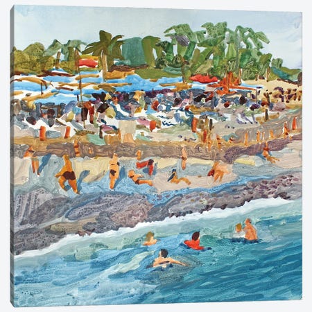 Beach Day Canvas Print #TBA20} by Tanbelia Canvas Art Print