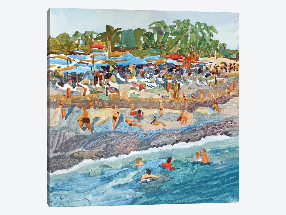 Beach Day by Tanbelia 1-piece Canvas Print