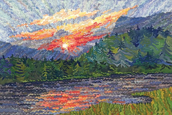 Tanbelia: Yellowstone National Park Sunset On The Madison River by Tanbelia