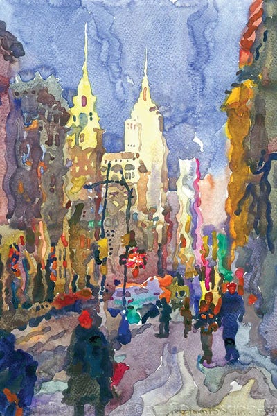 Autumn New York City by Tanbelia framed wall art