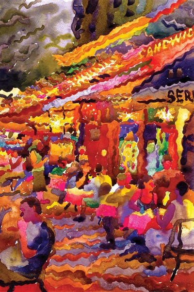 Tanbelia: Evening Cafe In Paris by Tanbelia