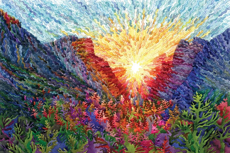 Sunset In Yosemite National Park by Tanbelia wall art