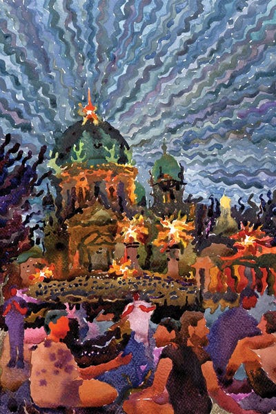 Famous Places Of Worship: Berlin Cathedral At Night by Tanbelia