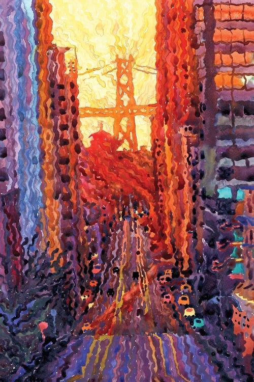Golden Gate Bridge In San Francisco by Tanbelia wall art