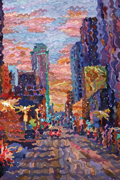 Green Skyscraper In Dallas by Tanbelia wall art