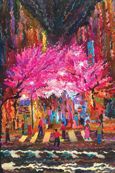 Tokyo: Sakura Blossom In Shibuya Crossing by Tanbelia