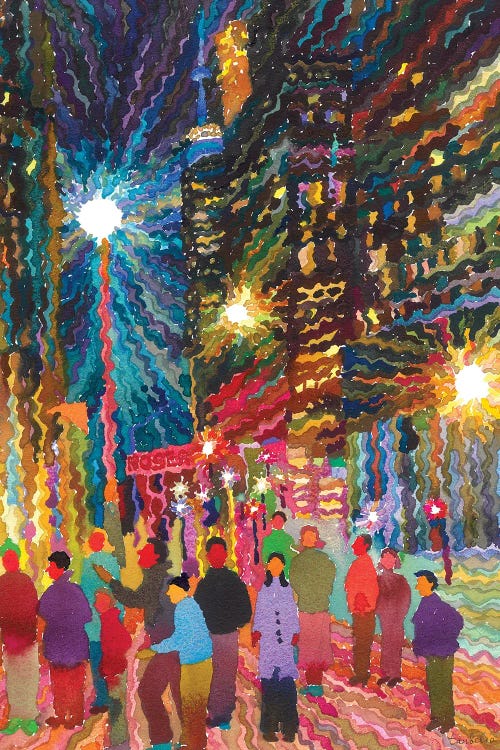 Toronto Night Lights by Tanbelia wall art
