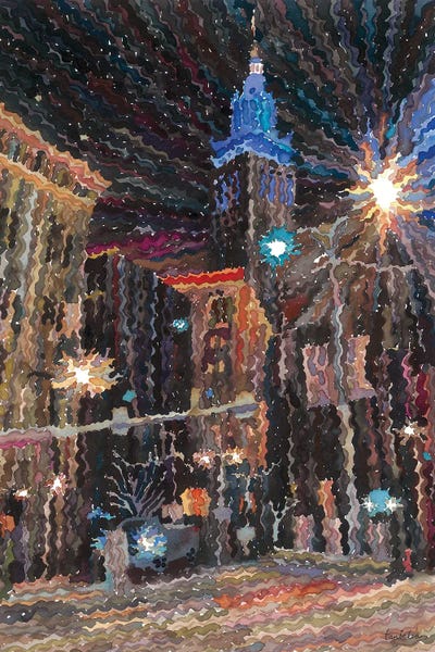 Downtown Cleveland by Tanbelia framed wall art