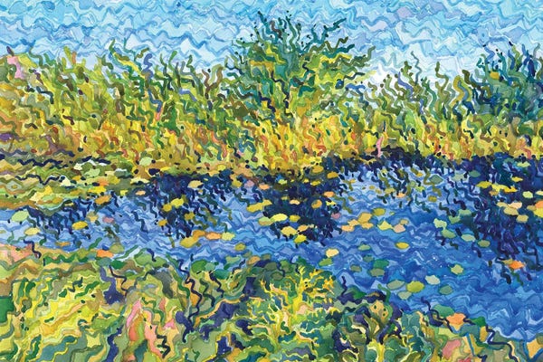 Tanbelia: Green Forest And Pond by Tanbelia