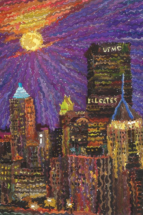 Pittsburgh Skyline by Tanbelia wall art