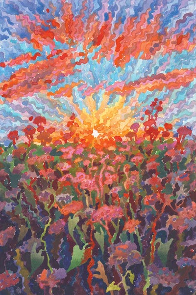 Tanbelia: Sunset In The Buckwheat Field by Tanbelia