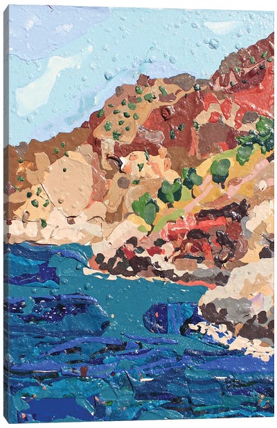Mountains On The Sea Canvas Art Print - Tanbelia