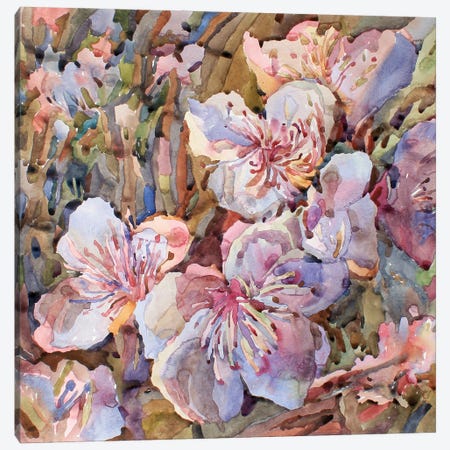 Peach Blossom Canvas Print #TBA36} by Tanbelia Canvas Art Print