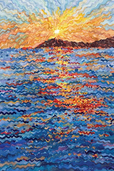 Montenegro: Sunset On The Adriatic Sea In Montenegro by Tanbelia