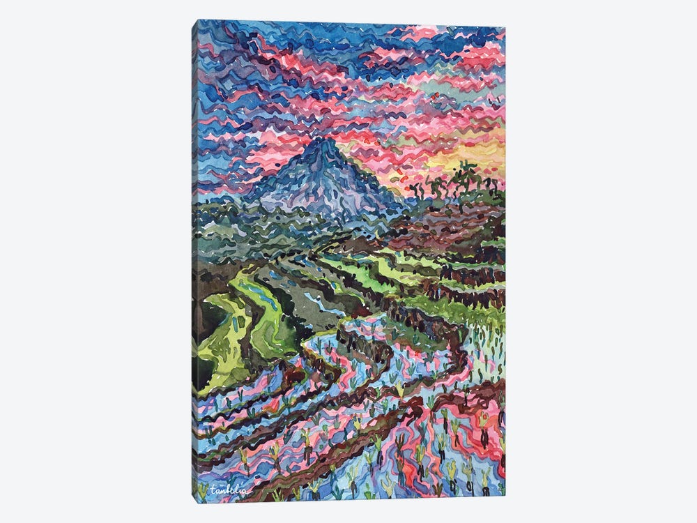 Indonesian Rise Field by Tanbelia 1-piece Canvas Art Print