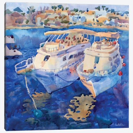 White Yachts Canvas Print #TBA51} by Tanbelia Canvas Art