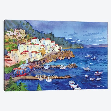 Sorrento City In Italy Canvas Print #TBA5} by Tanbelia Canvas Art Print