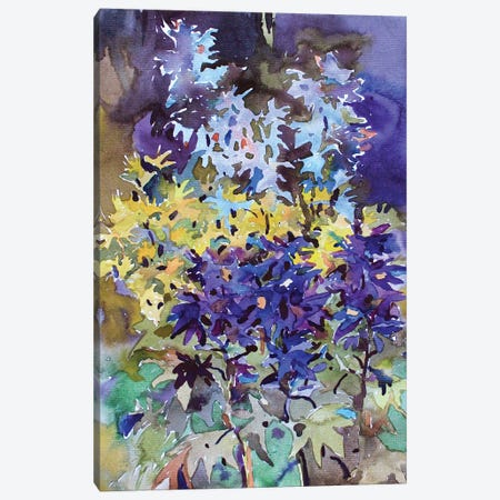 Delphinium Flowers Canvas Print #TBA61} by Tanbelia Canvas Print