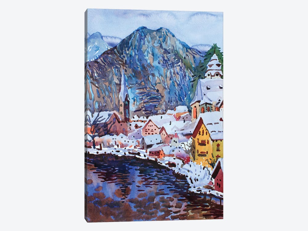 Lake Hallstatt by Tanbelia 1-piece Canvas Print
